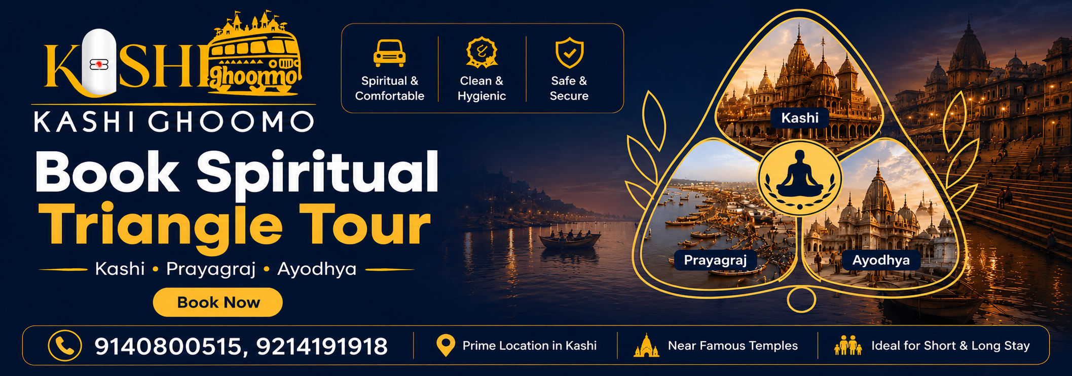 Book Spiritual Triangle Tour in Kashi, Prayagraj, Ayodhya
