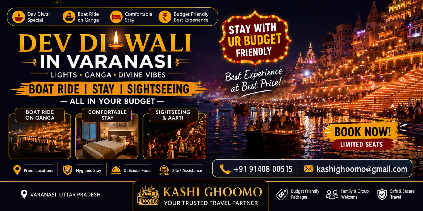 dev diwali special tour package 2026 in varanasi